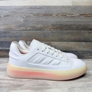 Adidas Zntasy Womens Size 8 White Orange Athletic Trainers Sneakers Shoes